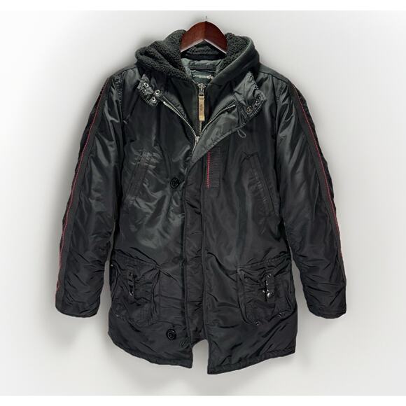 Alpha Industries Cobb II Jacket Coat Parka Women's Size M Alpha Jacket Black - Picture 1 of 15